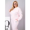 Dámská bavlněná plussize souprava cukrová růžová (Velikost universal, Barva Bonbónová růžová)