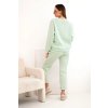 Máslová souprava z viskózy s mikinou a kalhotami mint (Velikost universal, Barva Mátový)