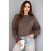 Dámský svetr s příměsí mohéru a vlny volného střihu fango (Velikost universal, Barva Fango)