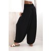 Dámské harémové kalhoty černé (Velikost universal, Barva Černá)