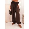 Dámské harémové kalhoty hnědé (Velikost universal, Barva Hnědá)