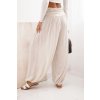 Dámské harémové kalhoty béžové (Velikost universal, Barva Béžová)