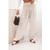Dámské harémové kalhoty béžové (Velikost universal, Barva Béžová)