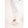 Dámské kalhoty Plus Size s nízkým sedem a gumou v pase bílé (Velikost universal, Barva Bílá)