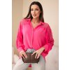 Dámská košile s krajkovými rukávy a límečkem béžová (Velikost universal, Barva Růžová)