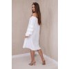 Španělské šaty s ozdobnými rukávy ecru (Velikost universal, Barva Ecru)