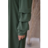 Španělské šaty s ozdobnými rukávy khaki (Velikost universal, Barva Khaki)