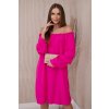 Španělské šaty s ozdobnými rukávy fuchsie (Velikost universal, Barva Fuchsie)