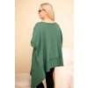 Dámská tunika Plus Size z bavlny s asymetrickým spodním lemem tmavě zelená (Velikost universal, Barva Tmavě zelená)