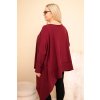 Dámská tunika Plus Size z bavlny s asymetrickým spodním lemem bordová (Velikost universal, Barva Bordó)