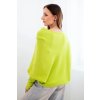 Dámský netopýří svetr pistáciový (Velikost universal, Barva Pistácie)