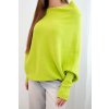 Dámský netopýří svetr pistáciový (Velikost universal, Barva Pistácie)