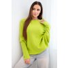 Dámský netopýří svetr pistáciový (Velikost universal, Barva Pistácie)
