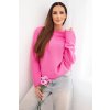 Dámský netopýří svetr světle růžový (Velikost universal, Barva Světle růžová)