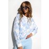 oversize květinová mikina modrá