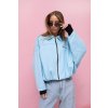 jarní bundička v moderním bomber střihu modrá