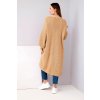 Dlouhý kardigan velbloud (Velikost universal, Barva Camelová)
