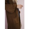 Dlouhý kardigan čokoláda (Velikost universal, Barva Čokoláda)