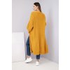 Dlouhý kardigan hořčice (Velikost universal, Barva Hořčice)