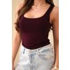 Dámské basic tílko bordó (Velikost universal, Barva Bordó)