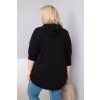 Dámská mikina Plus Size s kapucí a klokaní kapsou černá (Velikost universal, Barva Černá)