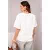Dámské bavlněné basic triko s krátkým rukávem bílé (Velikost universal, Barva Bílá)