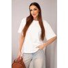 Dámské bavlněné basic triko s krátkým rukávem bílé (Velikost universal, Barva Bílá)