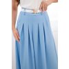 Dámská midi sukně s páskem modrá (Velikost universal, Barva Modrý)