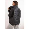 Dámská jarní prošívaná bunda černá (Velikost universal, Barva Černá)