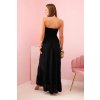 Dámské dlouhé šaty s elastickým topem černé (Velikost universal, Barva Černá)