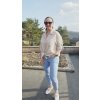světlé pružné džíny do velikosti 48