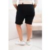 Dámské Plus Size bermudy s páskem černé (Velikost XL, Barva Černá)