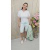 Pohodlné dámské bermudy s pružným pasem mint