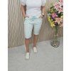 Pohodlné dámské bermudy s pružným pasem mint