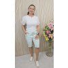 Pohodlné dámské bermudy s pružným pasem mint
