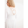 Dámské viskózové šaty Plus Size bílé (Velikost universal, Barva Bílá)