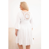 Dámské viskózové šaty Plus Size bílé (Velikost universal, Barva Bílá)