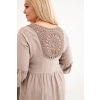 Dámské viskózové šaty plus size fango (Velikost universal, Barva Fango)