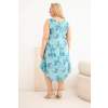 Dámské šaty Plus Size s květinami mint (Velikost universal, Barva Mátový)