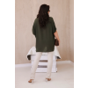 Halenka oversize s přívěskem khaki (Velikost universal, Barva Khaki)