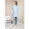 Halenka oversize s přívěskem modrá (Velikost universal, Barva Modrý)