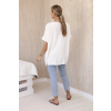 Halenka oversize s přívěskem světle béžová (Velikost universal, Barva Světle béžová)