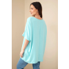 Halenka oversize s přívěskem mint (Velikost universal, Barva Mátový)