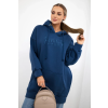 Zateplená mikina s vyšitým nápisem denim (Velikost universal, Barva Džíny)