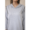 Mikinové šaty Unlimited šedé (Velikost universal, Barva Grey)