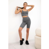 Sportovní set top + legíny černý (Velikost universal, Barva Černá)