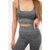 Sportovní set top + legíny černý (Velikost universal, Barva Černá)