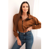 Semišová mikina na zip Camel (Velikost universal, Barva Camelová)