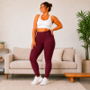 Extra pružné plussize legíny bordo