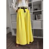 kalhoty s širokými nohavicemi žluté